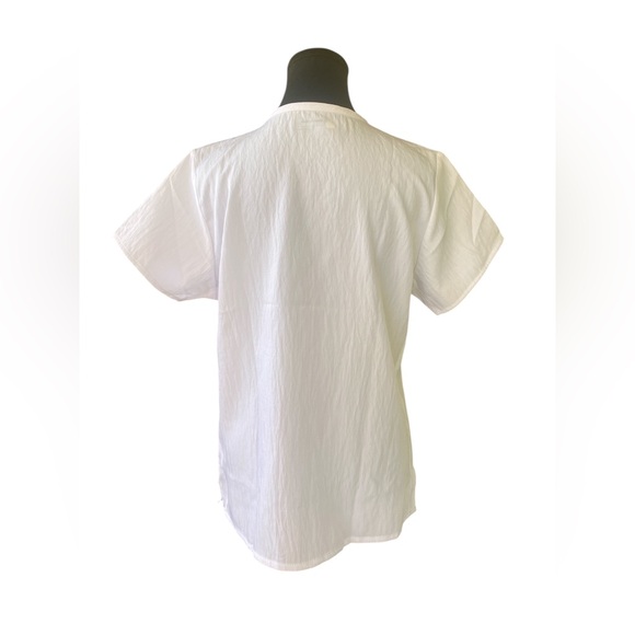 Four-Stretch White Scrub Top GUC M - Picture 2 of 7